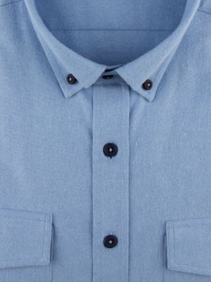 پیراهن مردانه آستین بلند آبی ال سی من 044