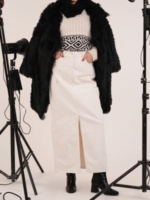 دامن جین بلند زنانه-E0025