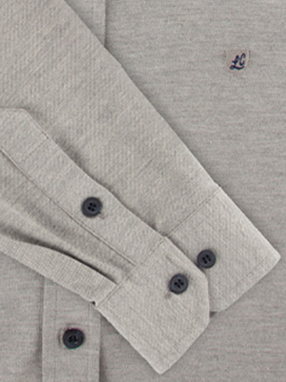 پیراهن مردانه تریکو طوسی آستین بلند