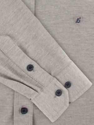 پیراهن مردانه تریکو طوسی آستین بلند