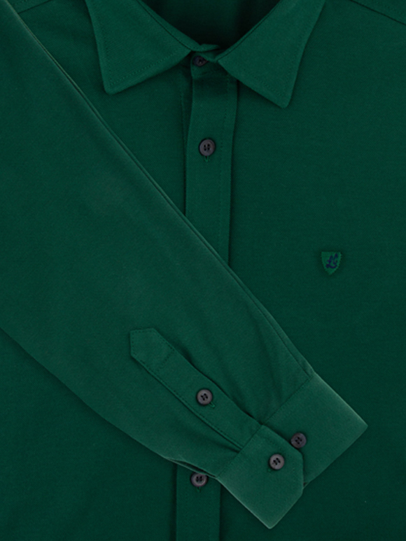 پیراهن مردانه سبز تریکو آستین بلند 050