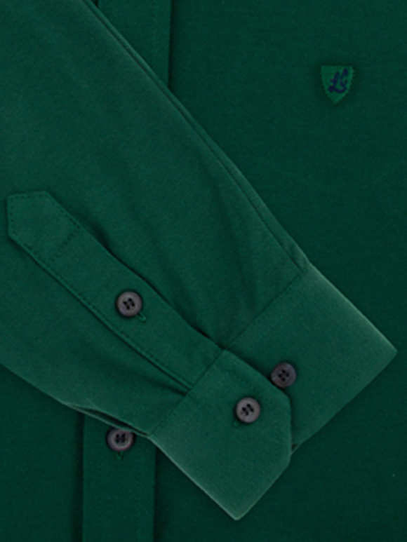 پیراهن مردانه سبز تریکو آستین بلند 050