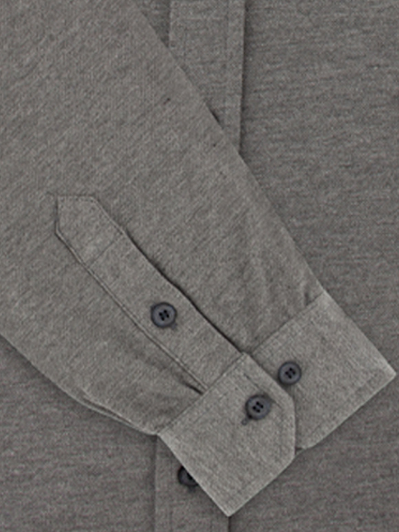 پیراهن مردانه تریکو طوسی آستین بلند 1