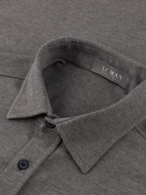 پیراهن مردانه تریکو طوسی آستین بلند 1