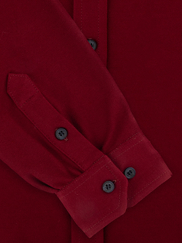 پیراهن مردانه تریکو زرشکی آستین بلند ال سی من