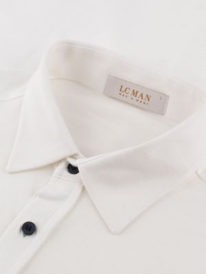 پیراهن مردانه سفید تریکو آستین بلند 050