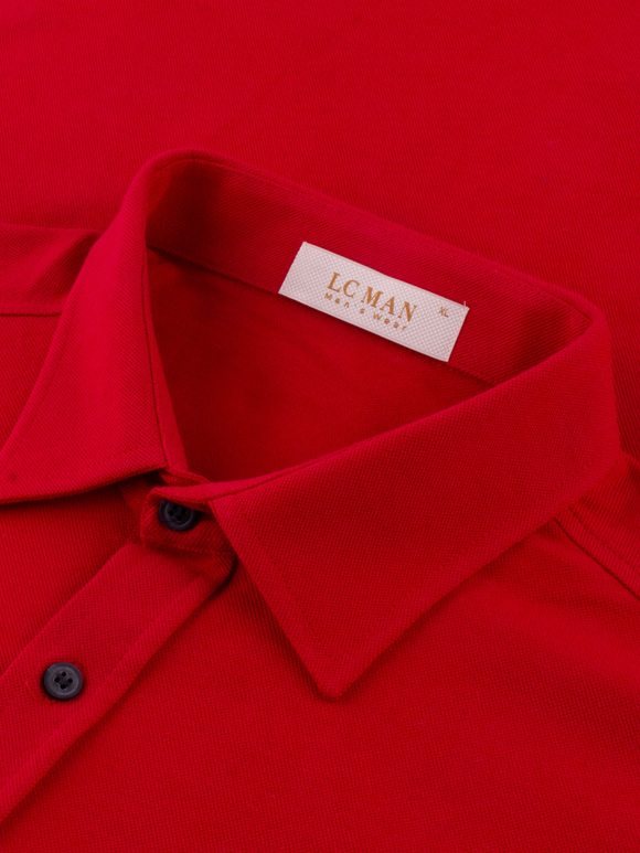 پیراهن مردانه قرمز تریکو آستین بلند 050
