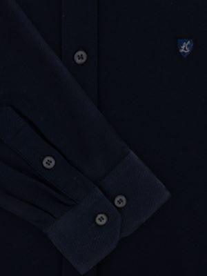 پیراهن مردانه سرمه ای تریکو آستین بلند 050