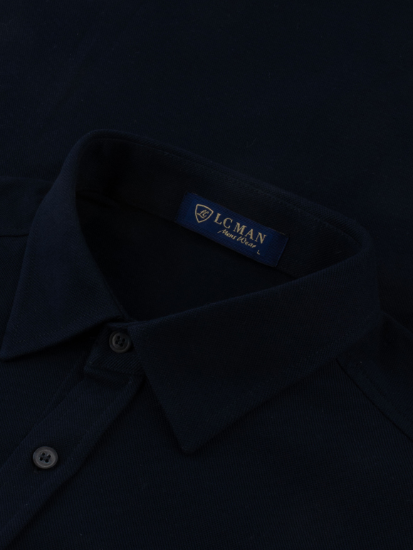 پیراهن مردانه سرمه ای تریکو آستین بلند 050