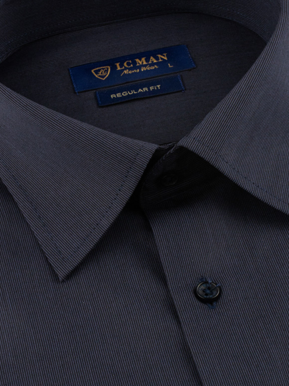 پیراهن مردانه آستین بلند سرمه ای ال سی من 056