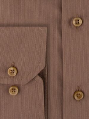 پیراهن مردانه آستین بلند قهوه ای ال سی من 056