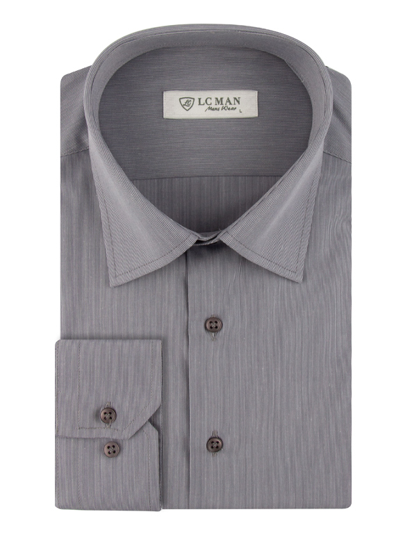 پیراهن مردانه طوسی آستین بلند ال سی من 056