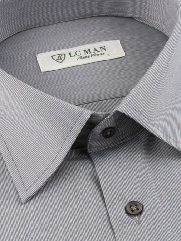 پیراهن مردانه طوسی آستین بلند ال سی من 056