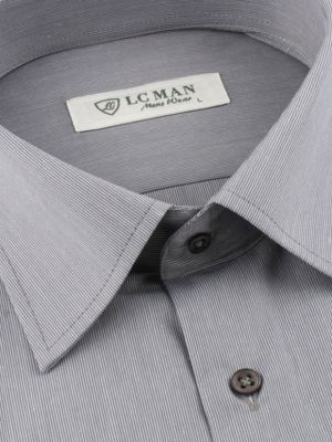 پیراهن مردانه طوسی آستین بلند ال سی من 056