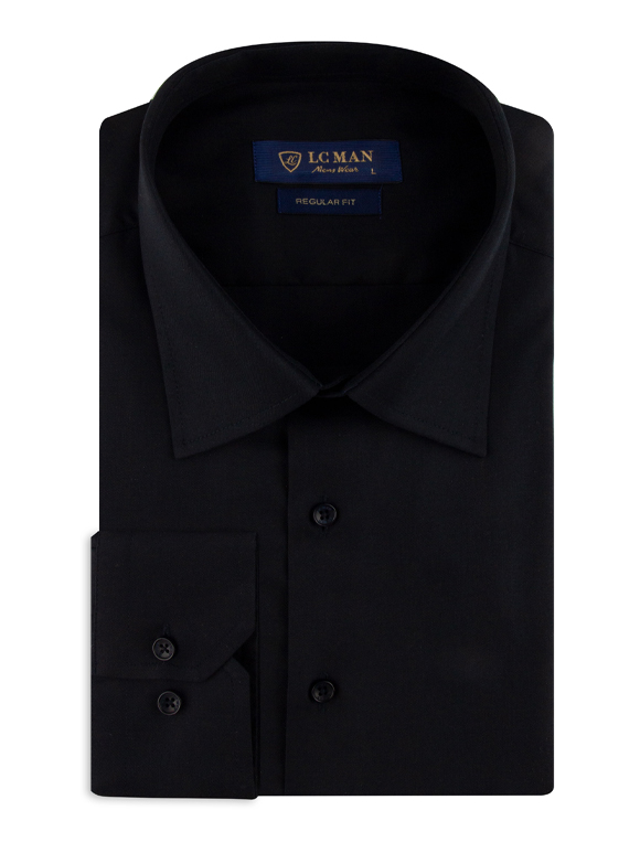 پیراهن مردانه سرمه ای آستین بلند ال سی من 056