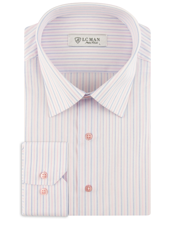 پیراهن مردانه راه راه آستین بلند ال سی من 060