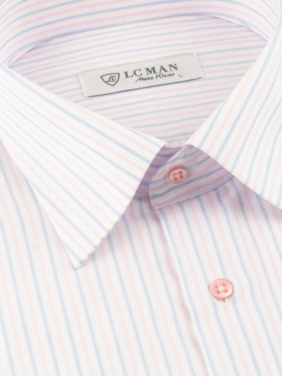 پیراهن مردانه راه راه آستین بلند ال سی من 060