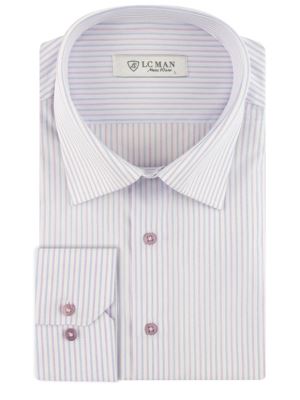 پیراهن مردانه راه راه آستین بلند ال سی من 060