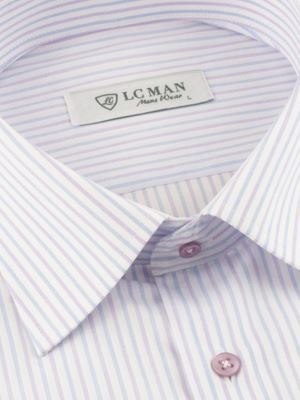 پیراهن مردانه راه راه آستین بلند ال سی من 060