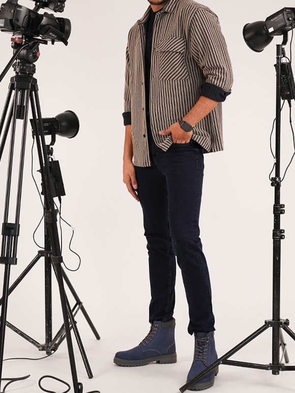 شکت مردانه خط دار روما