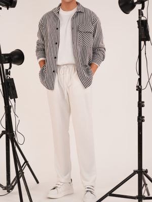 شلوار مردانه سفید روما