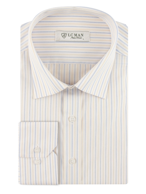 پیراهن مردانه راه راه آستین بلند ال سی من 061