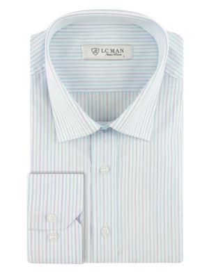 پیراهن مردانه راه راه آستین بلند ال سی من 061