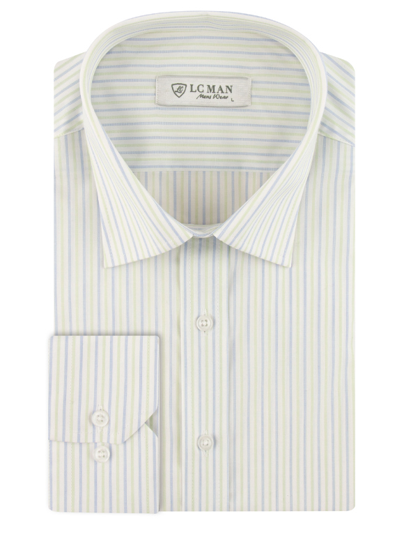 پیراهن مردانه راه راه آستین بلند ال سی من 061