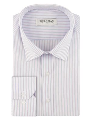 پیراهن مردانه راه راه آستین بلند ال سی من 061