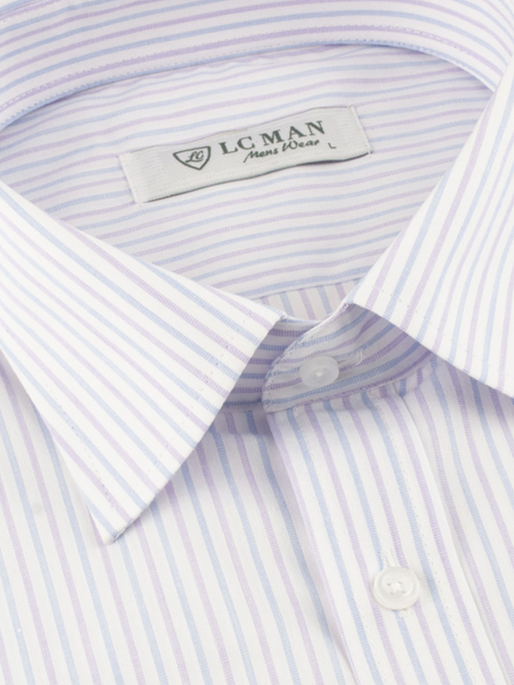 پیراهن مردانه راه راه آستین بلند ال سی من 061