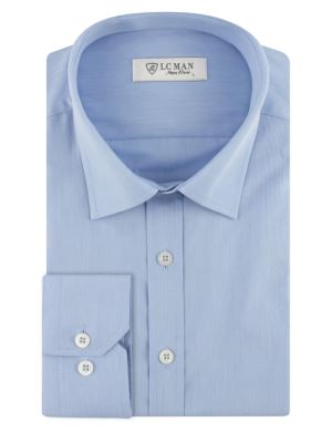 پیراهن مردانه آبی آستین بلند ال سی من 058