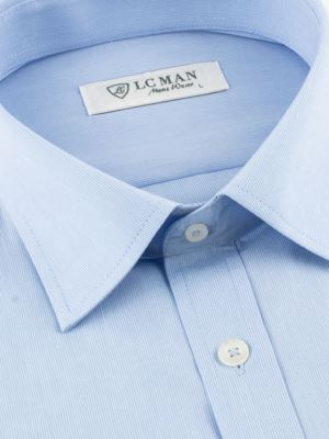 پیراهن مردانه آبی آستین بلند ال سی من 058