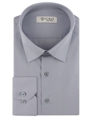 پیراهن مردانه طوسی آستین بلند ال سی من 057