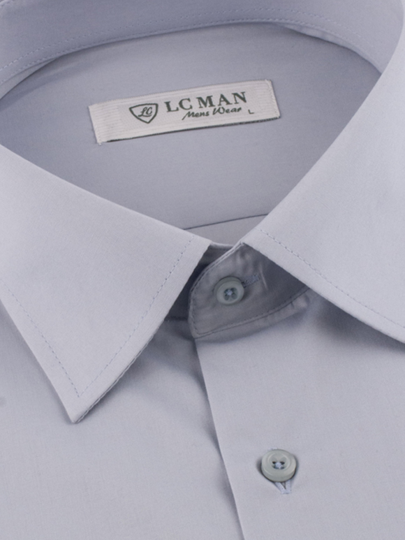 پیراهن مردانه طوسی آستین بلند ال سی من 057