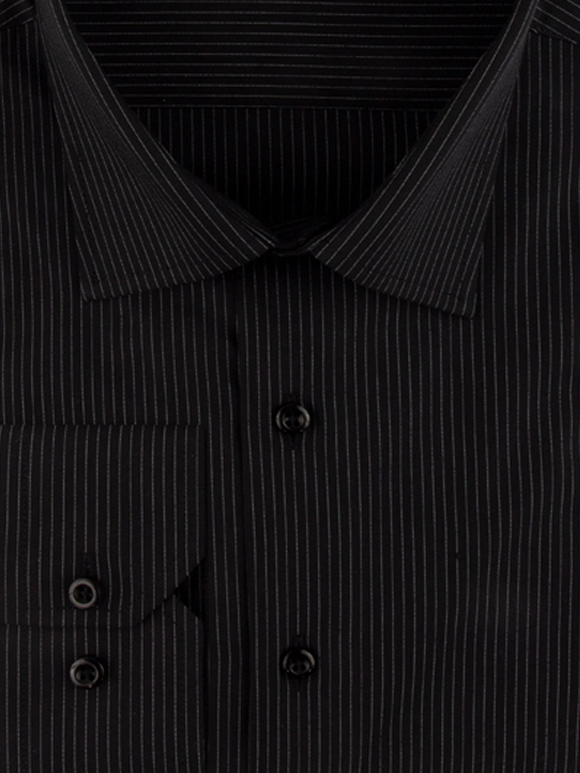 پیراهن مشکی راه راه آستین بلند ال سی من 65