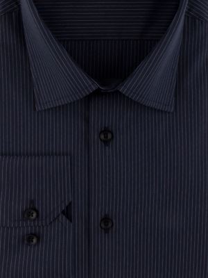 پیراهن سرمه ای راه راه آستین بلند ال سی من 65