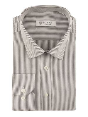 پیراهن سفید راه راه آستین بلند ال سی من 69