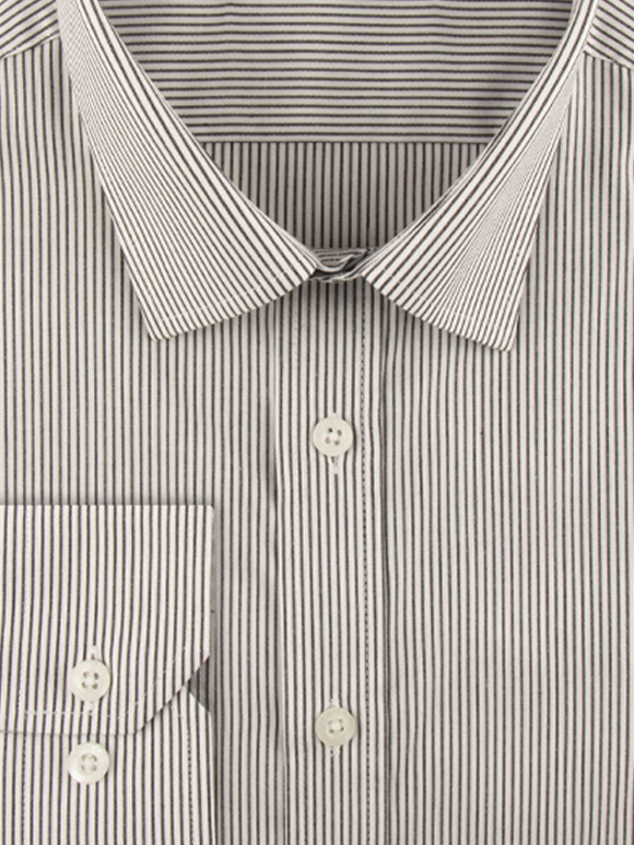 پیراهن سفید راه راه آستین بلند ال سی من 69