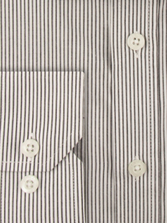 پیراهن سفید راه راه آستین بلند ال سی من 69