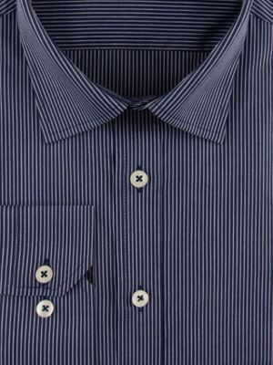 پیراهن سرمه ای راه راه آستین بلند ال سی من 69