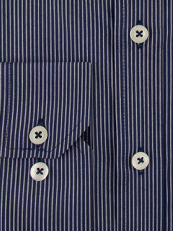 پیراهن سرمه ای راه راه آستین بلند ال سی من 69