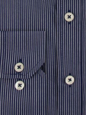 پیراهن سرمه ای راه راه آستین بلند ال سی من 69