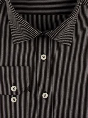 پیراهن مشکی راه راه آستین بلند ال سی من 69