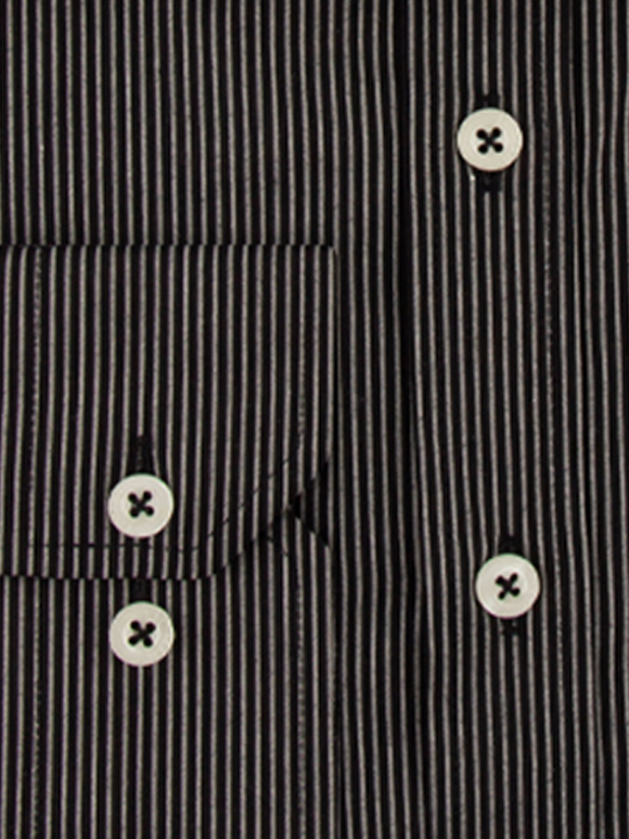 پیراهن مشکی راه راه آستین بلند ال سی من 69