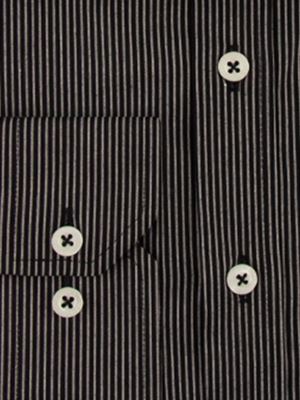 پیراهن مشکی راه راه آستین بلند ال سی من 69