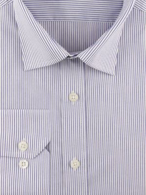 پیراهن آبی راه راه آستین بلند ال سی من 69