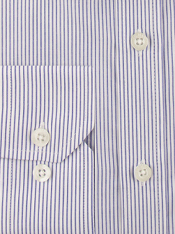 پیراهن آبی راه راه آستین بلند ال سی من 69