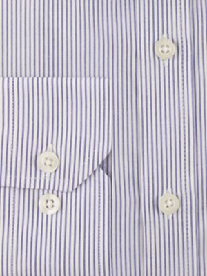 پیراهن آبی راه راه آستین بلند ال سی من 69