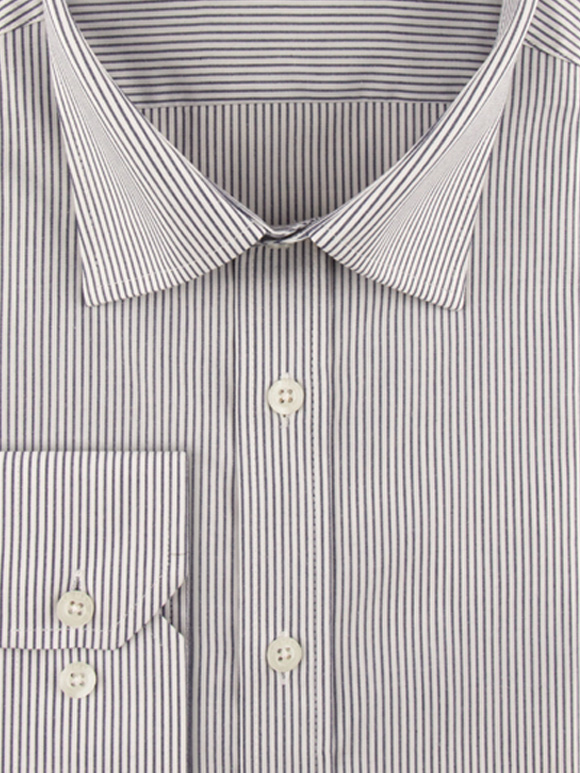 پیراهن سفید راه راه آستین بلند ال سی من 71