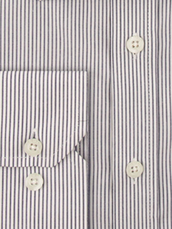 پیراهن سفید راه راه آستین بلند ال سی من 71